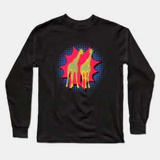 Giraffes pop art Long Sleeve T-Shirt